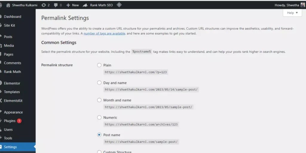permalink setting webp new permalink setting webp new