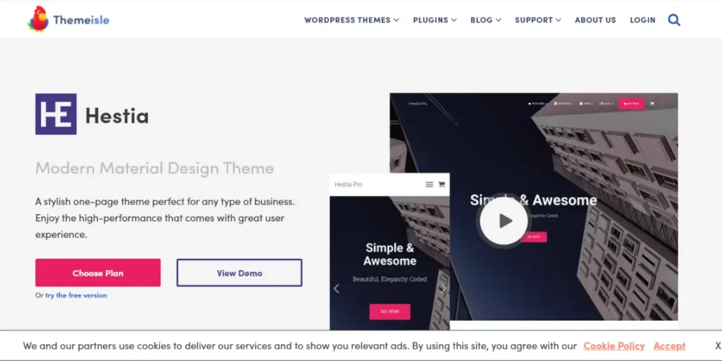 wordpress theme hestia new wordpress theme hestia new